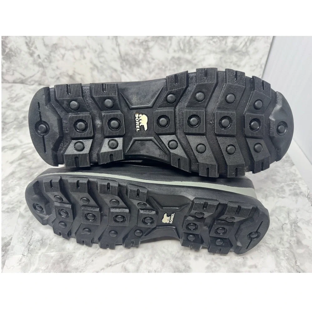 Sorel‎ 🎱Buxton Pull On Waterproof Winter Boots Mens 9.5 Black Suede waterproof